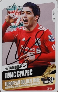 Draxsus Золотая бутса (48) 18 Луис Суарес (автограф)